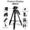 JMARY KP2234 Blue Telescopic Aluminum Tripod for Camera & Phone Streaming - 4