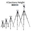 JMARY KP2234 Blue Telescopic Aluminum Tripod for Camera & Phone Streaming - 6