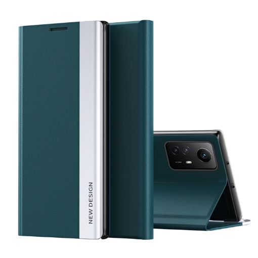 Xiaomi Redmi Note 12S Green Leather Phone Case with Electroplated Sides - 1