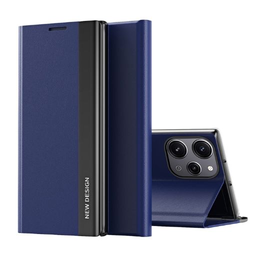 Xiaomi Redmi Note 12 4G Dark Blue Leather Phone Case Electroplated - 1