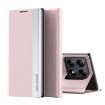 Xiaomi 14T Pink Leather Phone Case - Electroplated Adsorption Cover - 1