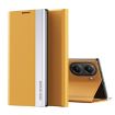 Xiaomi Poco X7 Pro Yellow Leather Phone Case with Electroplated Sides - 1