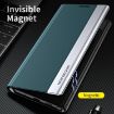 Redmi Note 14 4G Leather Phone Case, Electroplated, Dark Blue, 163.25mm - 4
