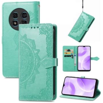 Ulefone Note 15 Green Mandala Flower Embossed Leather Phone Case - 1