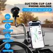 Universal Truck Bus Dashboard Phone Holder - Flexible Suction Cup (Black) - 2