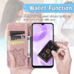 Ulefone Note 15 Rose Gold Butterfly Love Flower Leather Case - 5