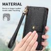 Xiaomi 14 Ultra Black Leather Phone Case with Zipper Lanyard - 4