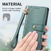 Xiaomi 14 Ultra Green Leather Phone Case with Zipper Lanyard - 4