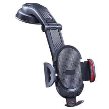 ES33 Red Car Phone Holder Bracket - 360 Rotation Suction Mount - 1