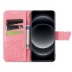 Xiaomi 14 Ultra Pink Butterfly Love Flower Embossed Leather Case - 3