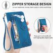 Xiaomi 14 Ultra Blue Embossed Flower Zipper Leather Phone Case - 5