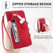 Xiaomi 14 Ultra Red Embossed Flower Zipper Leather Phone Case - 5