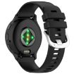 Garmin Forerunner 265S Black Silicone Watch Band with Silver Buckle - 2