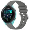 Garmin Forerunner 265S Gray Silicone Watch Band with Silver Buckle - 1