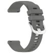 Garmin Forerunner 255S Music/255S Gray Silicone Watch Band Silver Buckle - 3