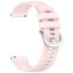Garmin Vivoactive 4S Pink Silicone Watch Band with Silver Buckle - 3