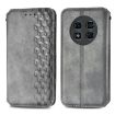 Ulefone Note 15 Grey Magnetic Leather Phone Case - Cubic Grid Design - 2
