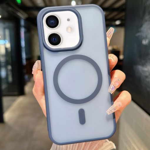 iPhone 11 Blue Transparent TPU Hybrid PC Magsafe Case - 1