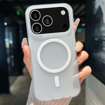 iPhone 17 Pro Max Transparent TPU Hybrid PC Magsafe Case White - 1
