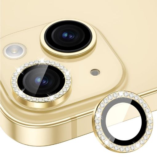 iPhone 15/15 Plus ENKAY AR Anti-reflection Camera Lens Glass (Golden) - 1