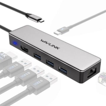 WAVLINK UHP3413 6-in-1 4K Thunderbolt 3 USB-C Hub Docking Station - 1