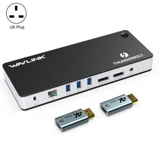 WAVLINK UTD21H 11-in-1 4K Dual DisplayPort Thunderbolt 3 Dock UK Plug - 1
