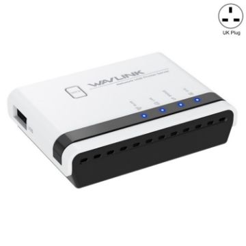 WAVLINK NU516U1 USB2.0 Wireless Printer Server, 10/100Mbps LAN, UK Plug - 1