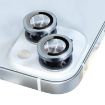 iPhone 15/15 Plus Camera Lens Protector Tempered Glass Metal Ring Blue - 3