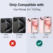 iPhone 15/15 Plus Camera Lens Protector Glitter Metal Ring Film - 4