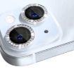 iPhone 15/15 Plus Camera Lens Protector Tempered Glass Rhinestone Silver - 2