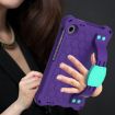 Alcatel Joy Tab2/3T 8.0 Honeycomb EVA Hybrid Tablet Case Strap Purple Aqua - 5