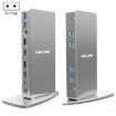 WAVLINK WL-UG69DK7 Type-C Universal Docking Station Aluminum HUB (EU Plug) - 1