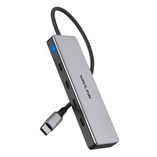 WAVLINK WL-UHP3411 10G Hub: 4-in-1 Type-C to 4 USB-C 3.2 Gen2 Adapter - 1