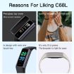 C68L White IP67 Waterproof Smart Bracelet Fitness Tracker - 4