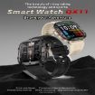 QX11 1.96" Color Screen Smart Watch with Milan Steel Strap - Black - 2