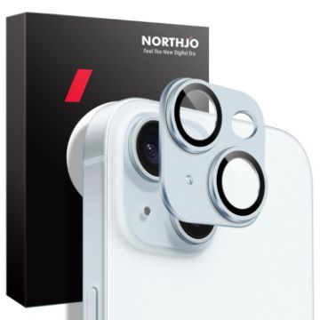 iPhone 15/15 Plus NORTHJO Blue Matte Camera Lens Protector Glass Film - 1