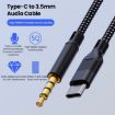 JS-101 USB-C to 3.5mm Audio Cable Braided HiFi Sound AUX Cord 1.2m - 3