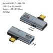 USB-C Male to Type-C + USB3.2 Female 10Gbps OTG Converter PD 100W Adapter - 2
