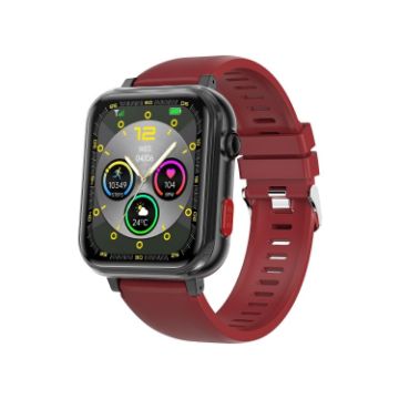G18 Smart Watch 1.83" Color Screen, Blood Sugar/Uric Acid, Red Strap - 1