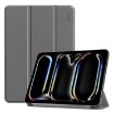 iPad Pro 13 2024 ENKAY Grey Tri-fold Leather Tablet Case - 1