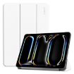 iPad Pro 13 2024 ENKAY Tri-fold White Leather Tablet Case - 1