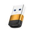 USB3.0 Male to USB-C Female OTG Adapter 5Gbps Gold - 1