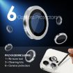 iPhone 15/14 Plus Camera Lens Protector 6pcs Set - Silver Metal Ring - 2
