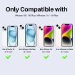 iPhone 15/14 Plus Camera Lens Protector 6pcs Set - Silver Metal Ring - 6