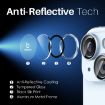 iPhone 15/14 Plus Camera Lens Protector 6pcs Metal Ring Film Blue - 4