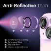 iPhone 15/14 Plus Camera Lens Protector 6pcs Metal Ring Film Purple - 4
