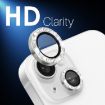 iPhone 15/14 Plus Camera Lens Protector Set - 6pcs Glitter Silver Ring - 5