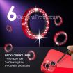 iPhone 15/14 Plus Camera Lens Protector Set - 6pcs Glitter Red Rings - 2