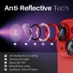 iPhone 15/14 Plus Camera Lens Protector Set - 6pcs Glitter Red Rings - 4