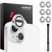 iPhone 15/14 Plus Camera Lens Protector Set - 6Pcs Silver Diamond Ring - 1